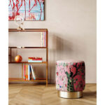 KARE Stool Cherry Peacock Brass d32cm - Image 2
