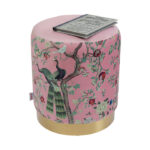KARE Stool Cherry Peacock Brass d32cm - Image 4