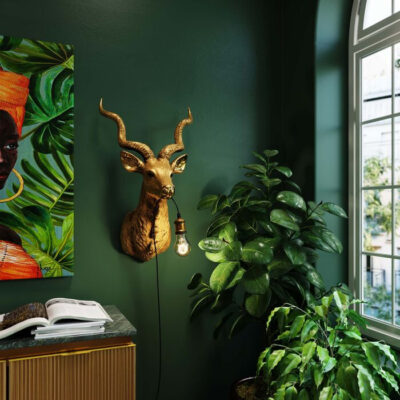 KARE Wall Lamp Animal Gold Goat_1