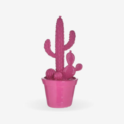 Deco Cactus Fuchsia Pink 14x12x30