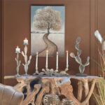 Candle Holder Cactus Gold