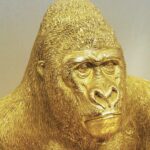 Deco Gorilla Gold 52cm (9)