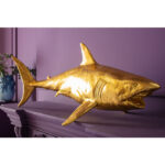 KARE Deco Figurine Shark Henry Gold 106cm - Image 3
