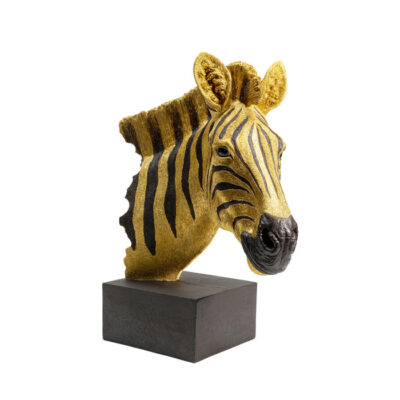 KARE Deco Object Zebra Gold 35cm