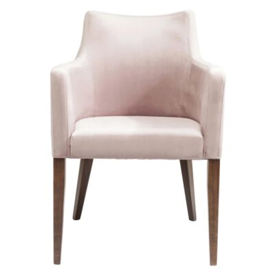 Armrest chair mode velvet mauve