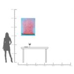 Canvas Picture Flower Boat Blue Pink 80x100cm