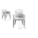 Kare Armrest Chair Mode Velvet Mauve 8