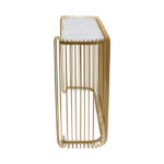 KARE Console Wire Glass Marble Gold 142x89cm_3