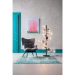 Canvas Picture Flower Boat Blue Pink 80x100cm - Image 4