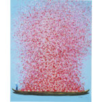 Canvas Picture Flower Boat Blue Pink 80x100cm - Image 8