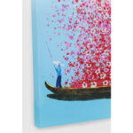 Canvas Picture Flower Boat Blue Pink 80x100cm - Image 10