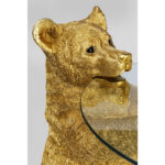 Kare Side Table Animal Bear Gold D40cm 8