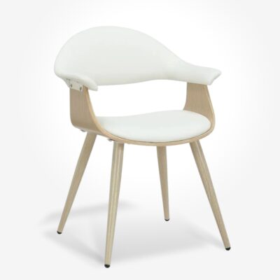 Chair atomic white walnut