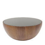 Coffee table tear drops walnut Ø80cm (10)