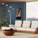 Coffee table tear drops walnut Ø80cm (5)