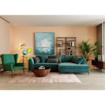 Coffee table tear drops walnut Ø80cm (6)