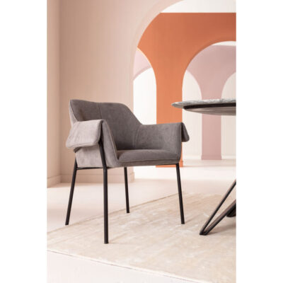 KARE Chair with Armrest Bess Grey_1