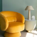 Swivel armchair orion yellow (3)