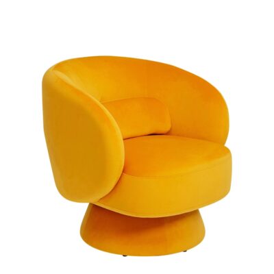 Swivel armchair orion yellow