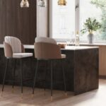 Bar stool hojas beige (3)