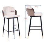 Bar stool hojas beige (6)