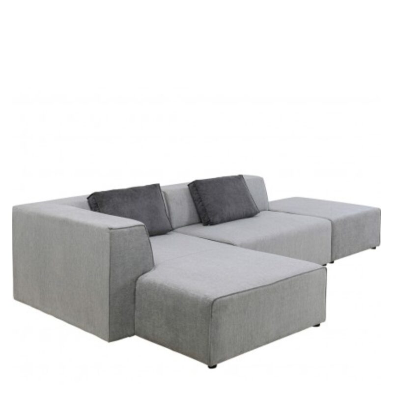 Corner sofa infinity ottoman grey left (16)