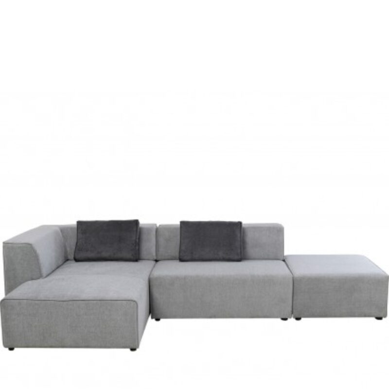 Corner sofa infinity ottoman grey left