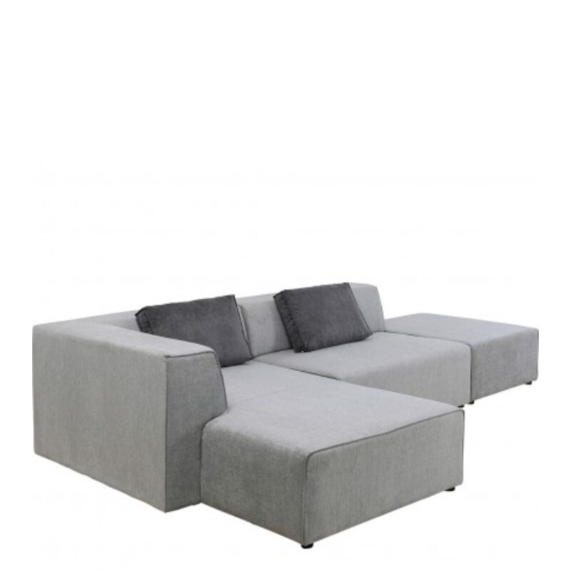 Corner sofa infinity ottoman grey left (3)