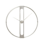 KARE Wall Clock Clip Silver D60cm