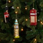 Glass Lantern Xmas Telephone Booth 12cm (2)