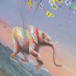 KARE Canvas Picture Flying Elephant At Night 80x100cm - Image 2