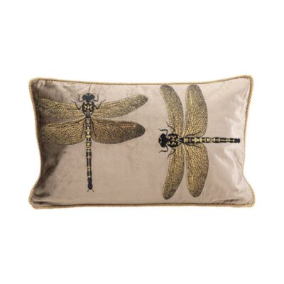 KARE Cushion Glitter Dragonfly Brown 50x30cm