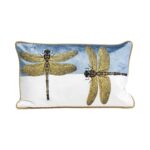 KARE Cushion Glitter Dragonfly White 50x30cm