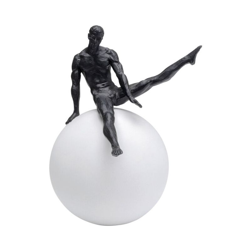 【KARE】 DESIGN Deco Object Athletic KARE Design Deco Figure Athlete, Black, Sculpture of Man