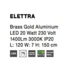 Pendant Lamp Elettra Gold 120cm (9)