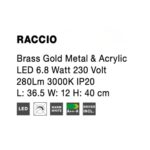 Table Lamp Raccio Gold 40cm (8)