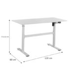 Work Desk Carlo White 120x60cm - Image 5