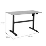 Work Desk Carlo Sonoma/Black 120x60cm - Image 6