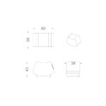 Pouf Bari Blu e Çelët - Imazhi 9