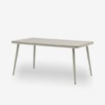 Table Elton aluminum gray-glass 160x90x75cm