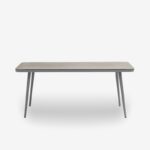 Table Elton aluminum gray-glass 160x90x75cm