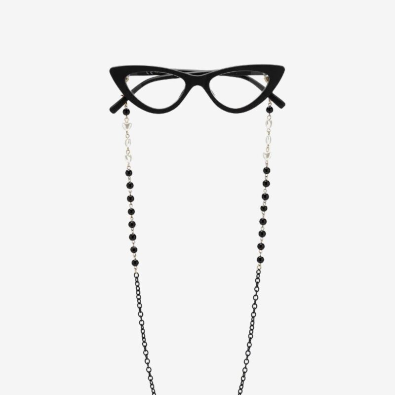 Okkia Glasses Chain White Heart