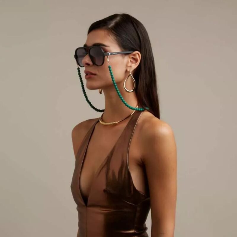 Okkia Glasses Chain Green Beads - Image 4