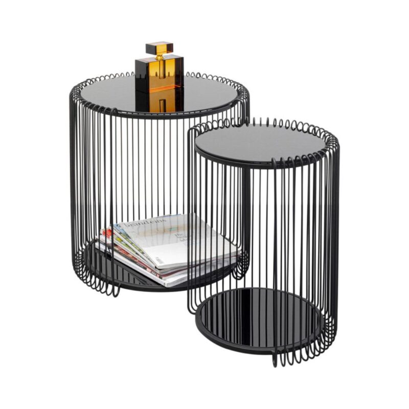 KARE Side Table Wire Double Black (2_Set) (11)