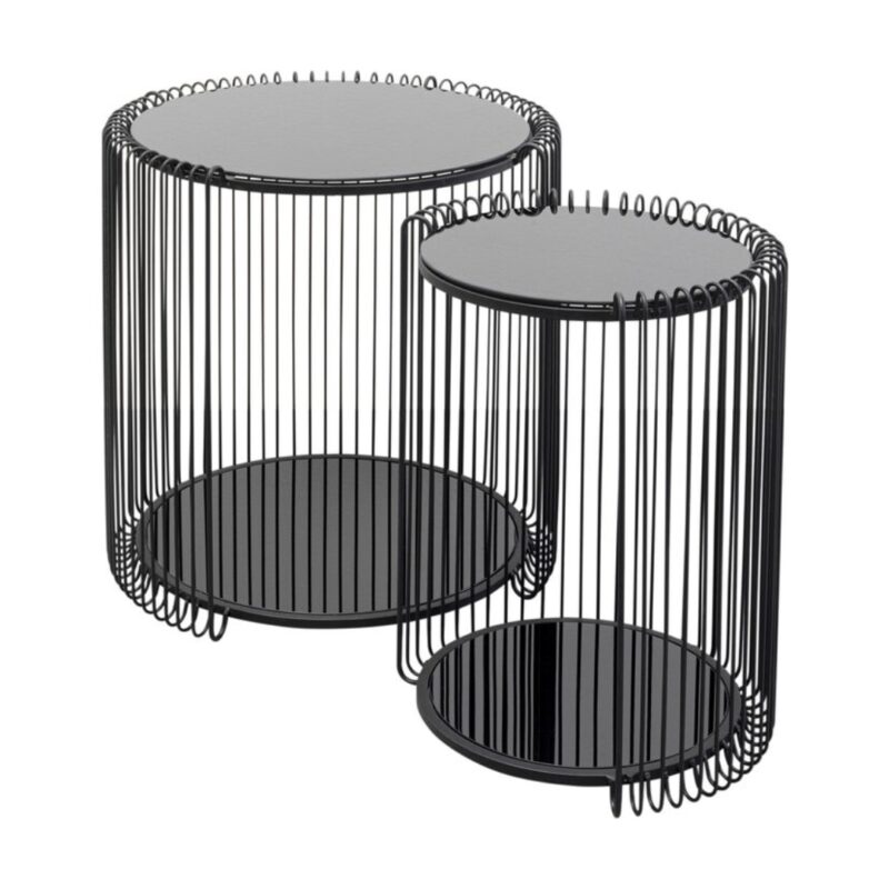 Kare Side Table Wire Double Black (2 Set) (5)