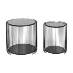 Kare Side Table Wire Double Black (2 Set) (6)