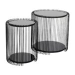 Kare Side Table Wire Double Black (2 Set) (7)