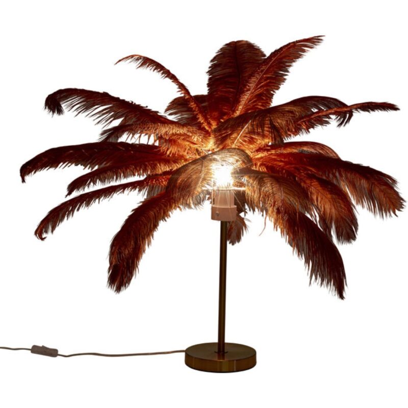 Kare Table Lamp Feather Palm Rusty Red 60cm (6)