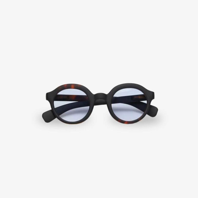LAURO ROUND Black & Havana (blue lens) OK031B3H-BL