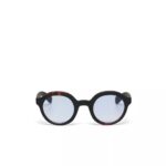 LAURO ROUND Black & Havana (blue lens) OK031B3H-BL (6)